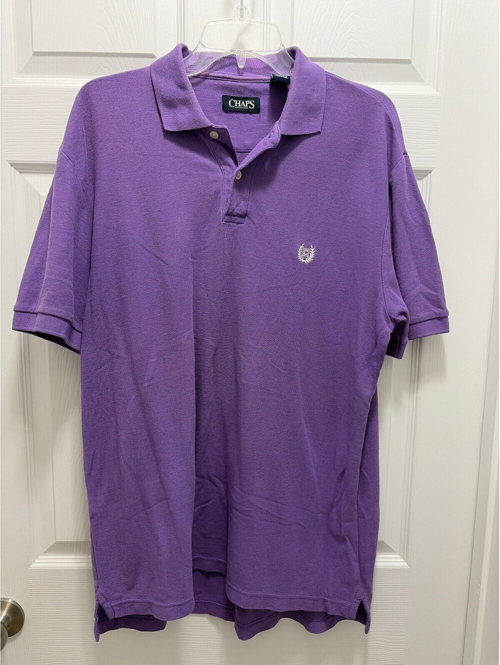 Chaps Purple Polo Shirt Size Large Classic Fit